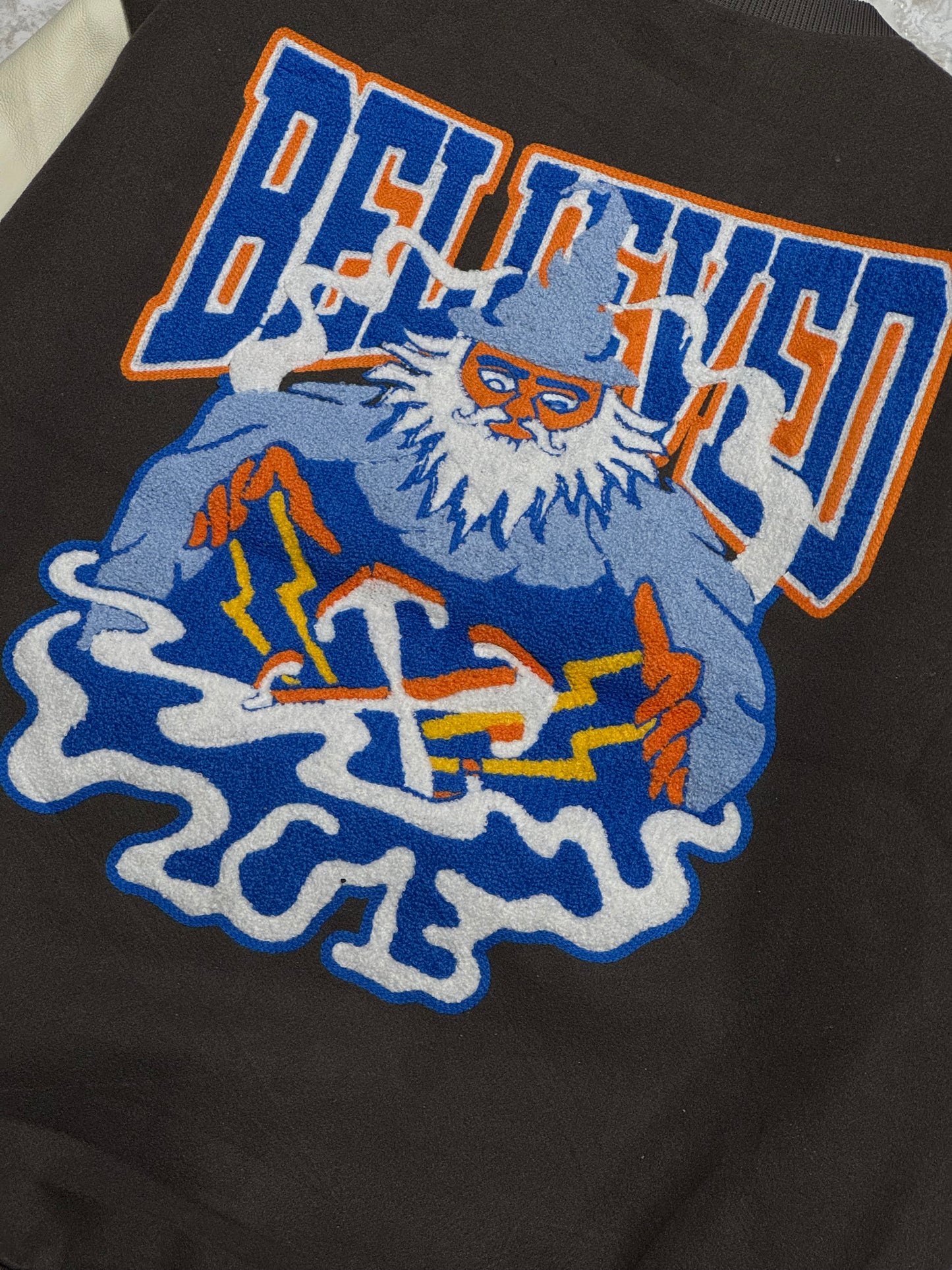 LOGEQI Varsity Jacket Brown