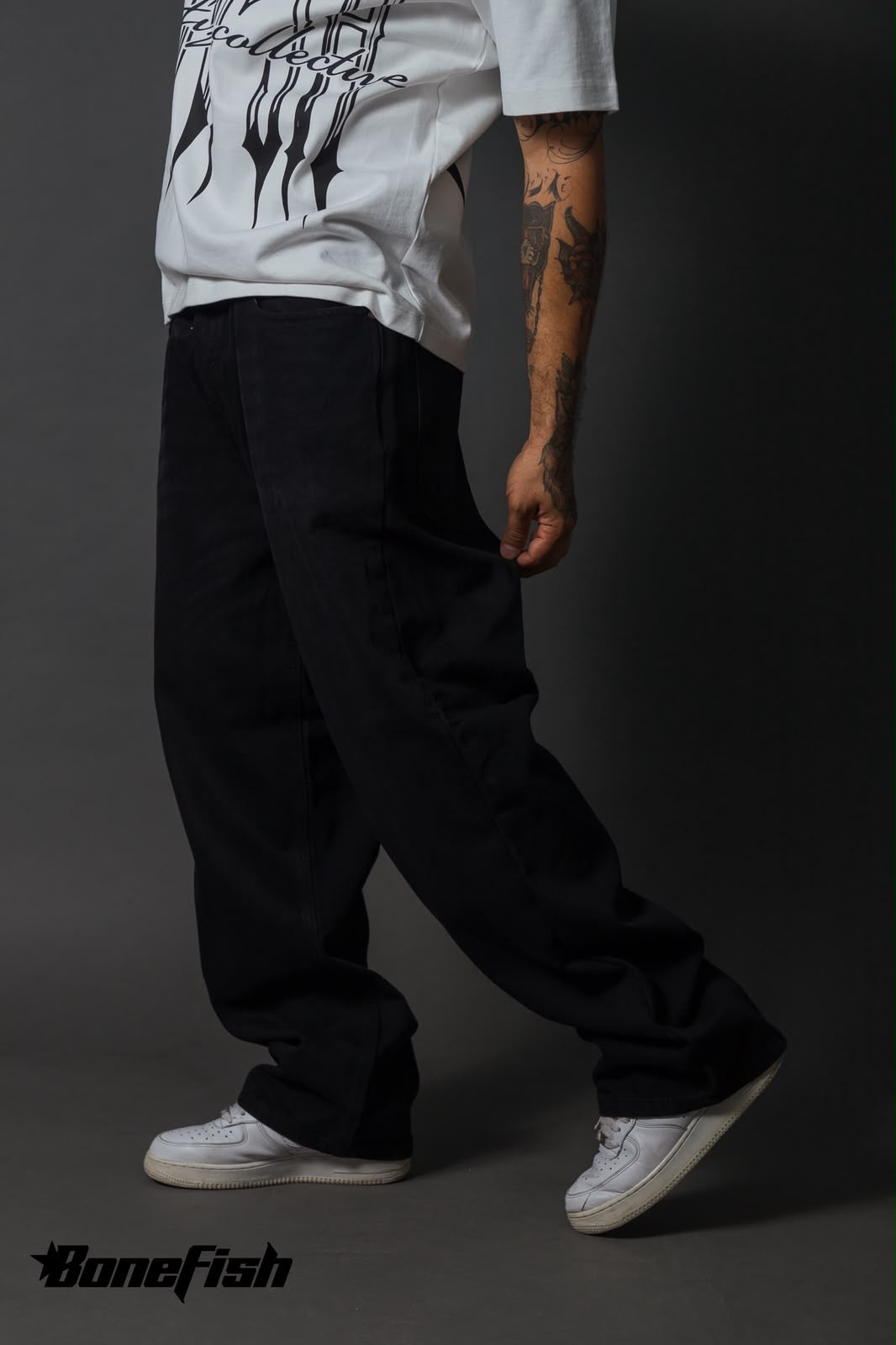 BONEFISH Pantalón Baggy Black