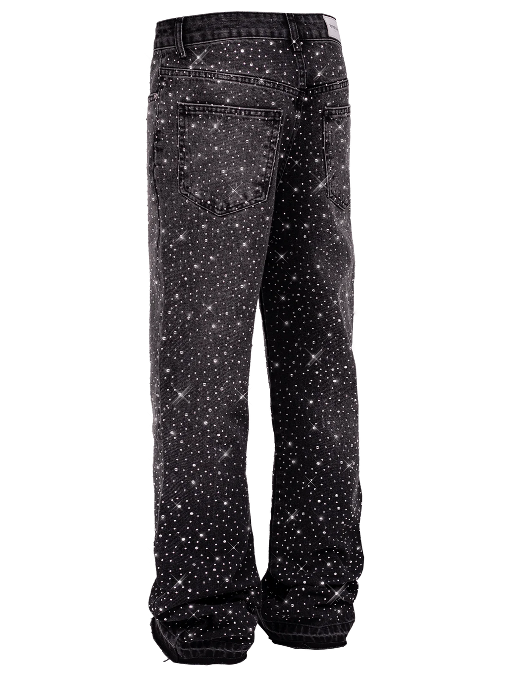 REPUTATION STUDIOS CRYSTAL FLARE DENIM - BLACK