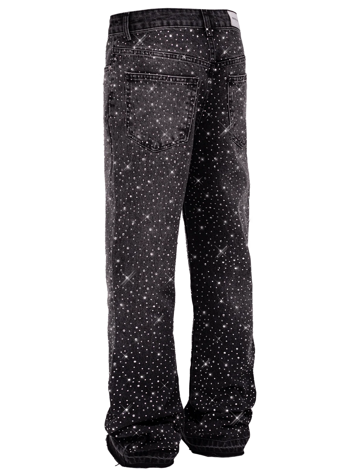 REPUTATION STUDIOS CRYSTAL FLARE DENIM - BLACK