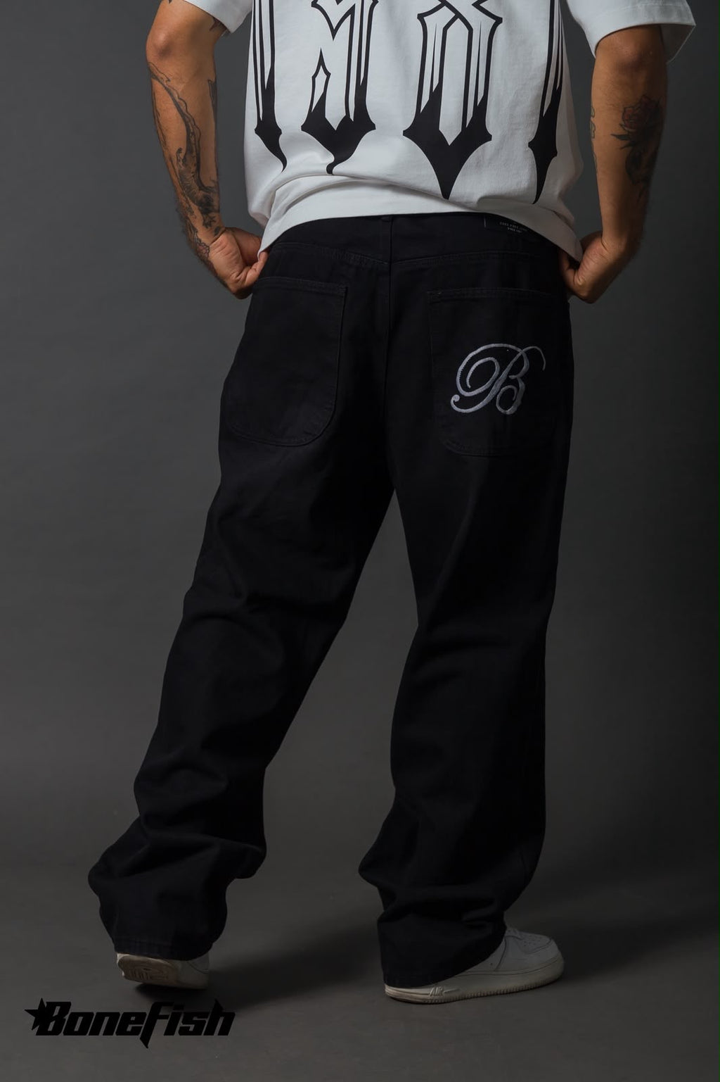 BONEFISH Pantalón Baggy Black