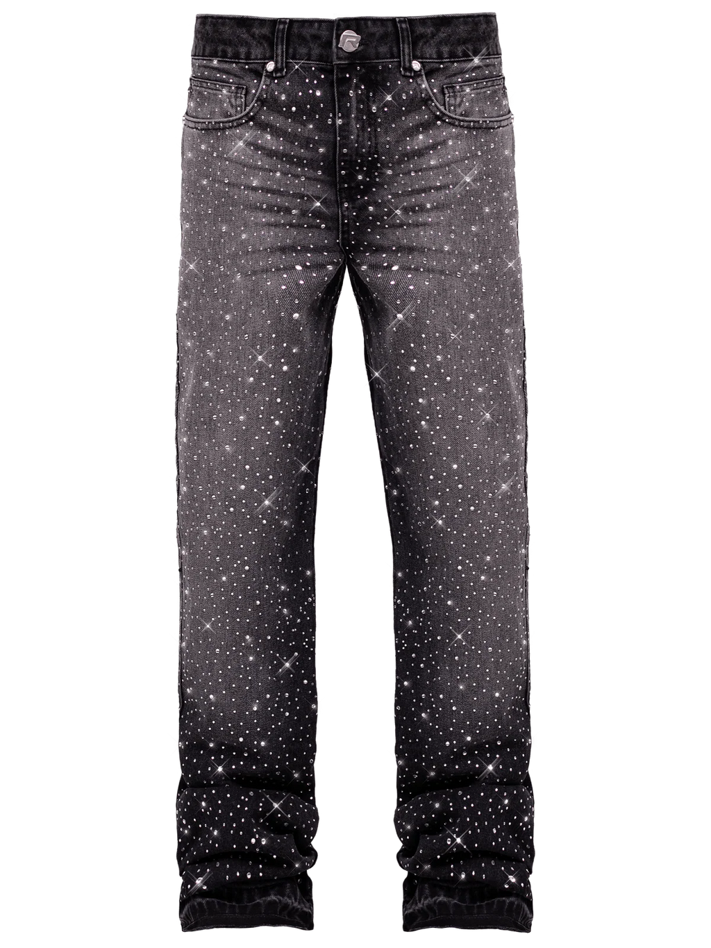 REPUTATION STUDIOS CRYSTAL FLARE DENIM - BLACK