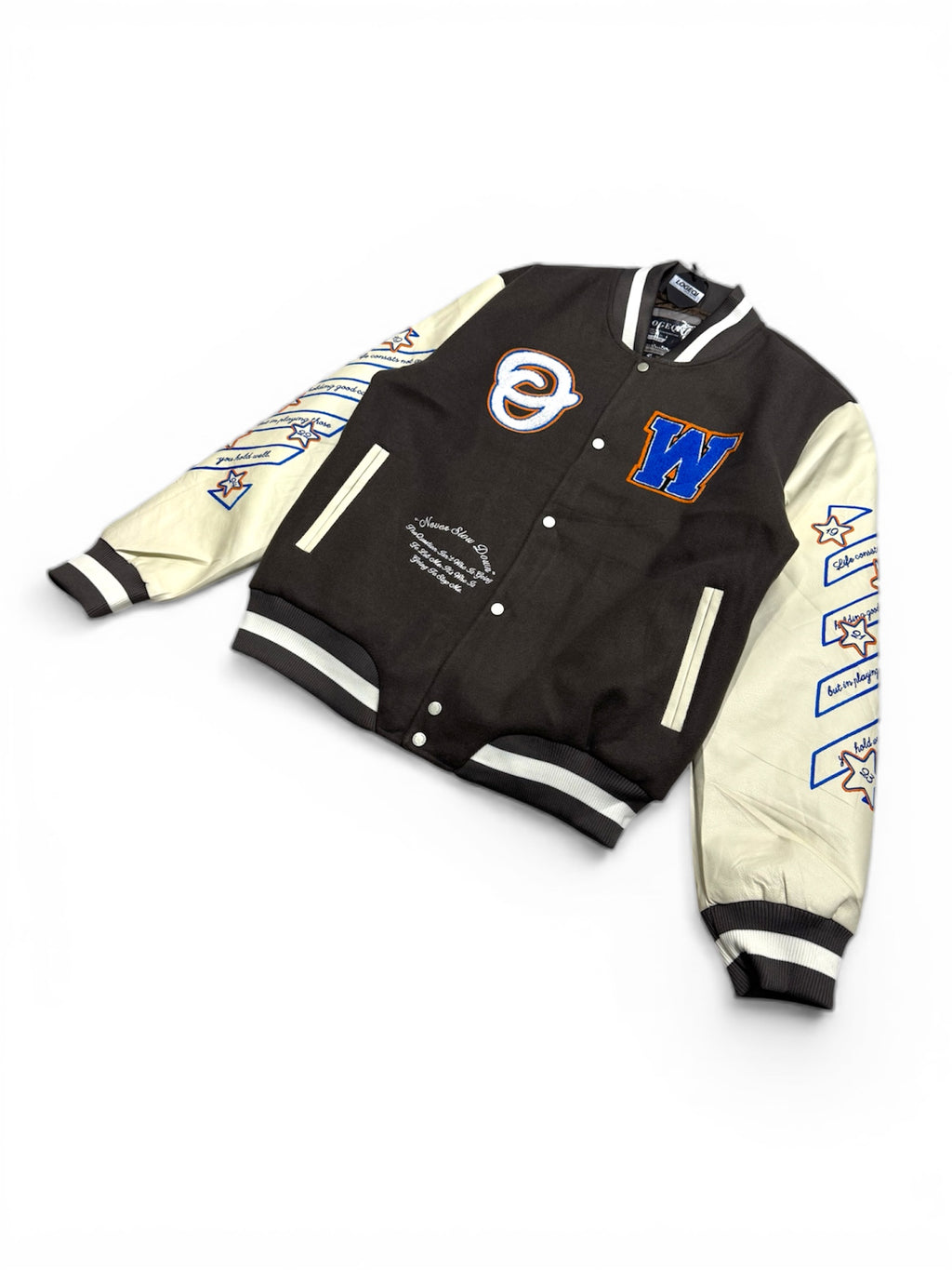 LOGEQI Varsity Jacket Brown