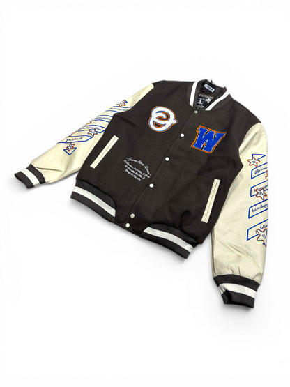 LOGEQI Varsity Jacket Brown