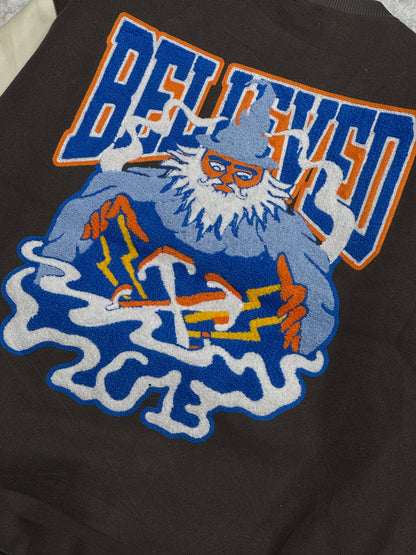 LOGEQI Varsity Jacket Brown