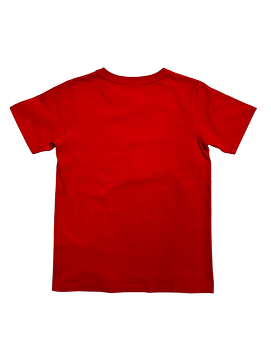 Bape Logo Check Shark Tee Red