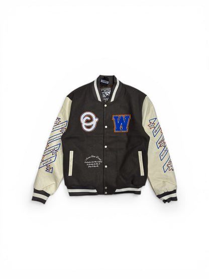 LOGEQI Varsity Jacket Brown