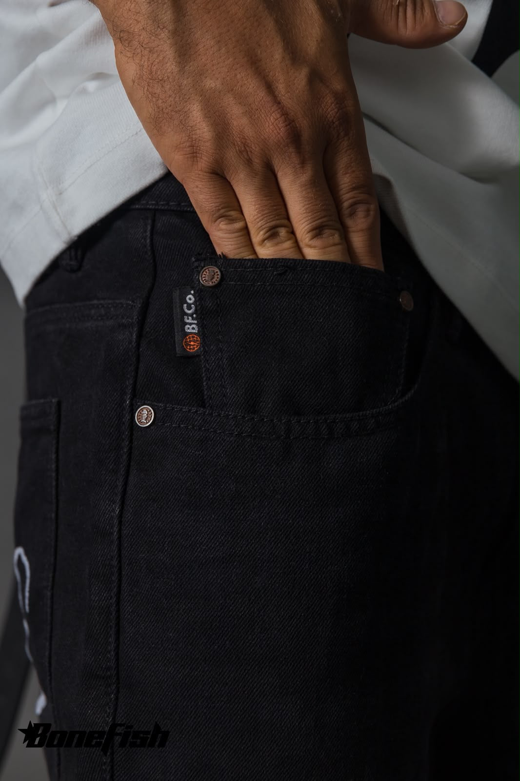BONEFISH Pantalón Baggy Black