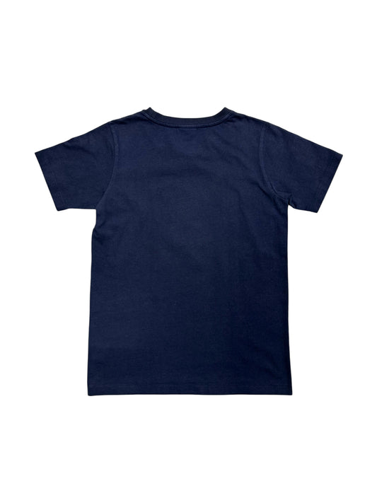 Bape Logo Check Shark Tee Blue