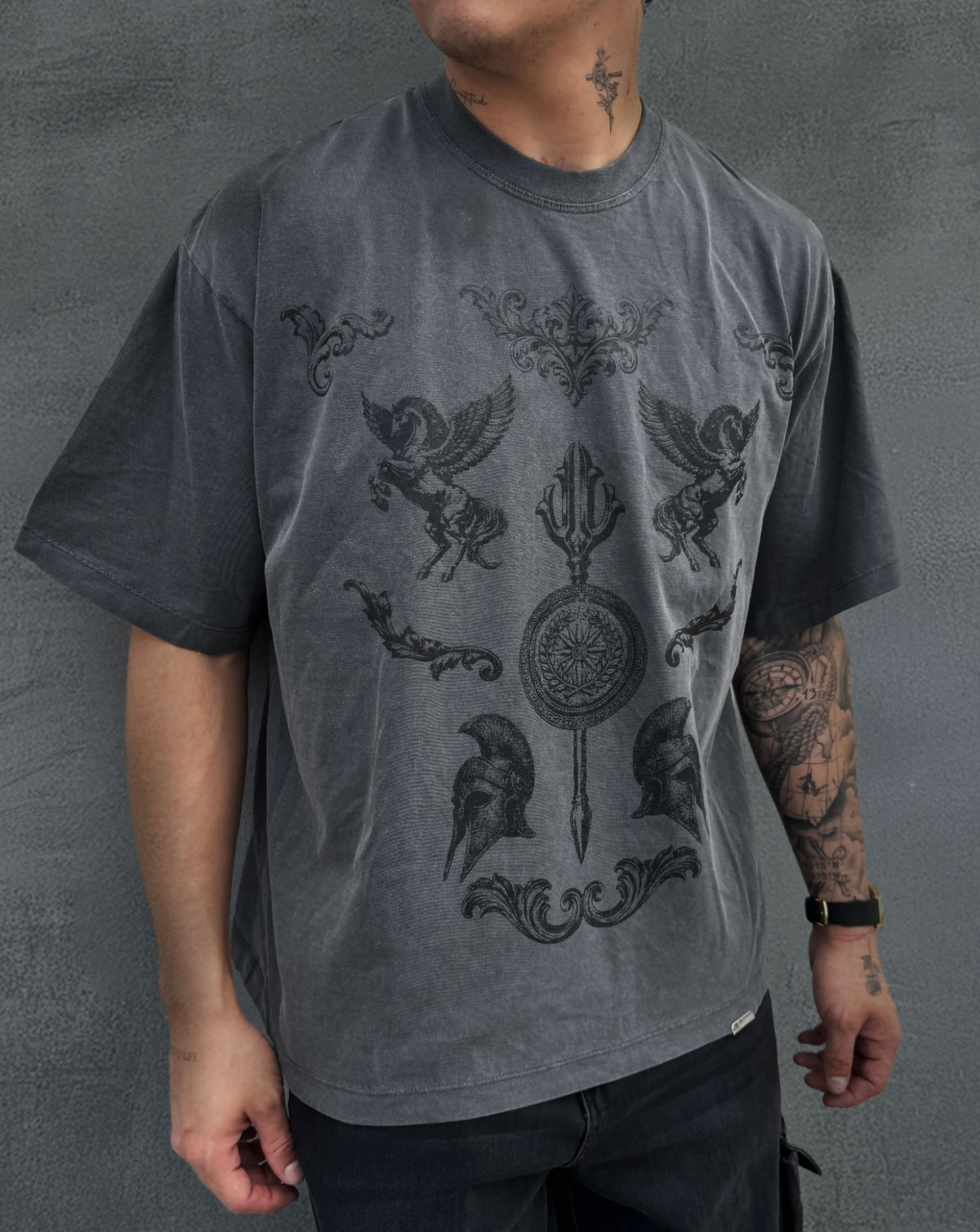 Utility Gladiator Grey Black T-Shirt